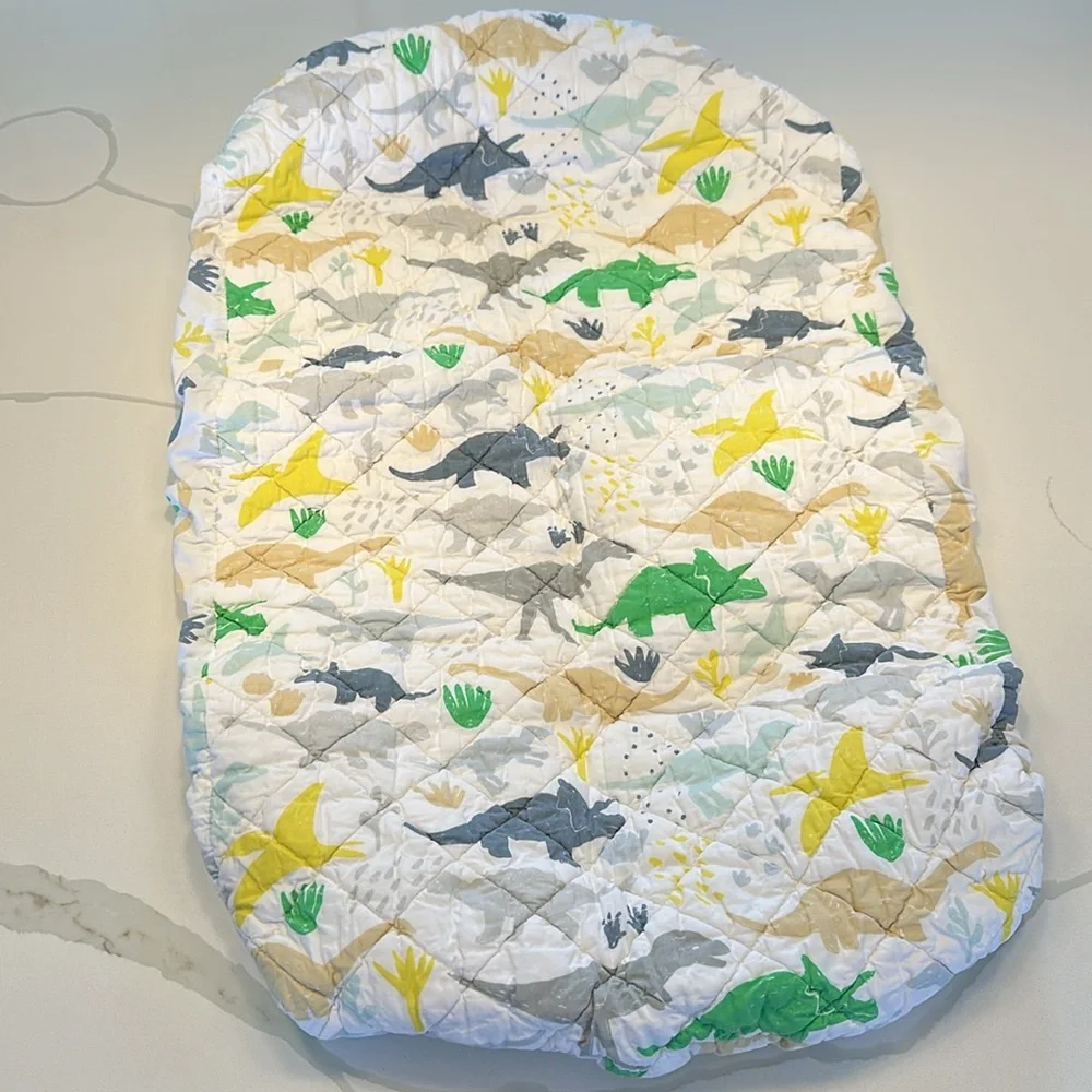 Crate&barrel crate&kids changing pad cover lot of 3 Dino fish blue brushstrokes